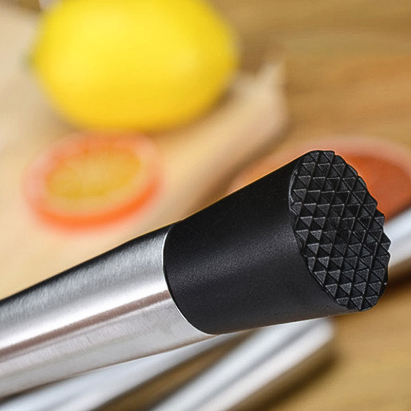 Stainless Steel Cocktail Muddlers With Grooved Nylon Head, Professional Bar Accessories - Create Delicious Fruit Based Drinks