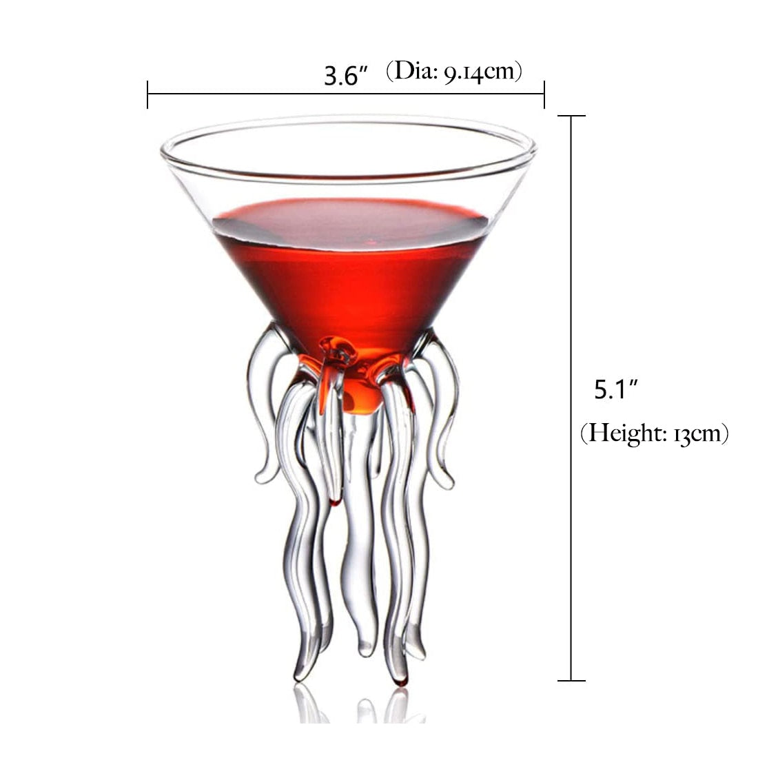 Creative Cocktail Glass - Mushroom/Swan/Rose/Octopus/Bird Design Cocktail Glass, Novelty Drink Cup for KTV Bar Night Party