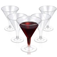 6pcs Fashion Wine Party Champagne Cocktail Plastic Champagne Disposable Goblet Beer Whiskey Cups Party Tableware