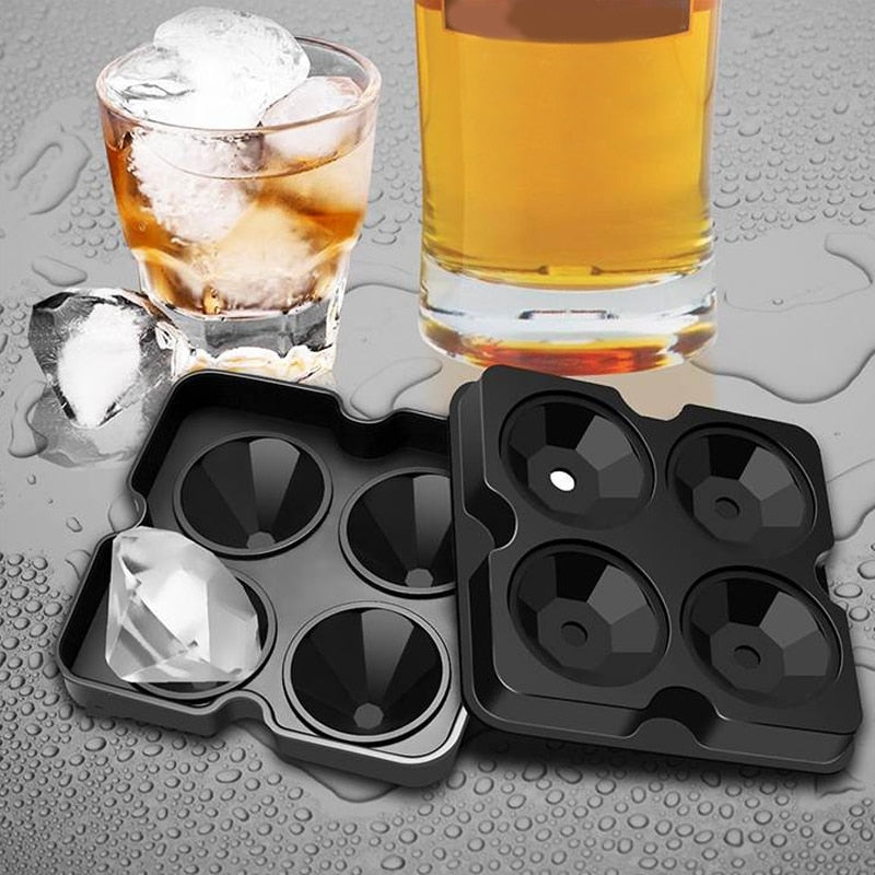 Silicone Mold Ice Cube Maker Chocolate Mould Tray Ice Cream DIY Tool 3D Form Whiskey Wine Cocktail Ice Cube Trays Molds