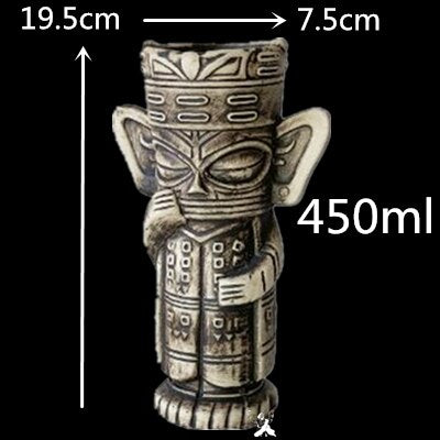 Bar Poker Tiki Mug Creative Hawaii Ceramic Tiki Mug Personalized Cocktail Cup Zombie Cup Porcelain Beer Wine Mug Cup Bar Tools