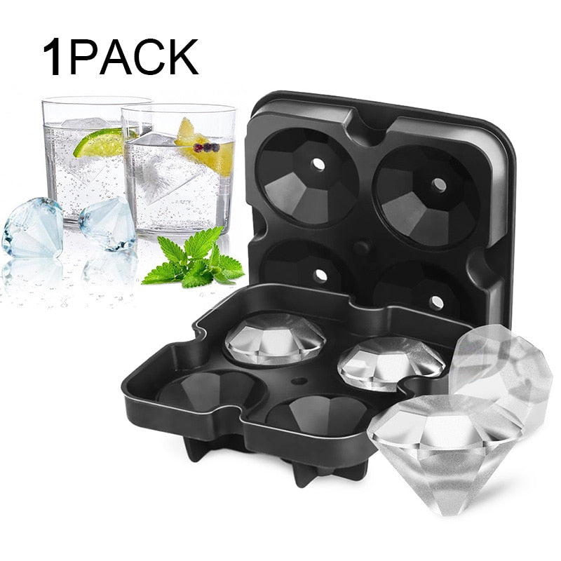 Silicone Mold Ice Cube Maker Chocolate Mould Tray Ice Cream DIY Tool 3D Form Whiskey Wine Cocktail Ice Cube Trays Molds