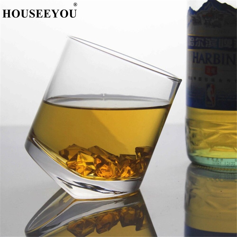 HOUSEEYOU Créatif Shake Whiskey À Bascule Verre Verre De Vin De Vin De La Tasse De Bière De La Bière Des Verres De Bière Bar À Cocktail 10 oz Brandy Snifters Verre