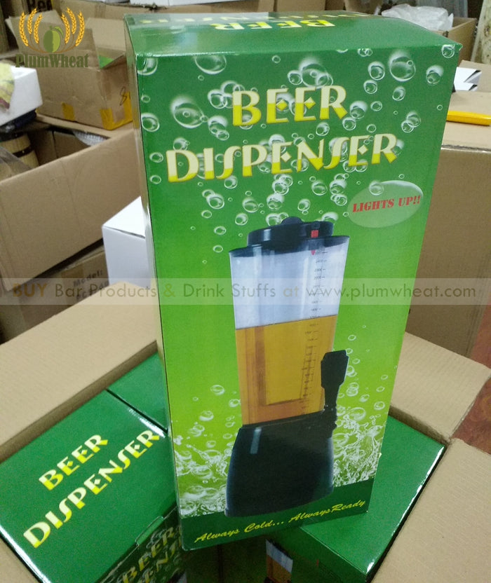 Distributeur de bière noire avec litre et tube de glace BT20, 2,5 litres